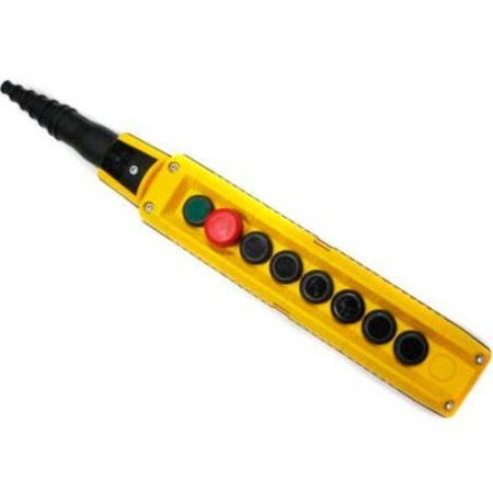 Springer Controls Co T.E.R., F70BY12060000001 MIKE Pendant, 8 Button, Yellow, 1-Speed Buttons F70BY12060000001